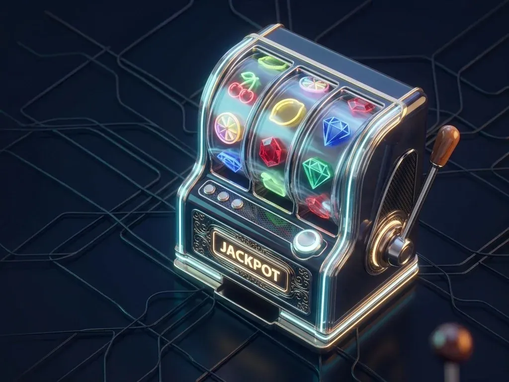 Best online pokies at Australian online casinos – neon slot machine with jackpot