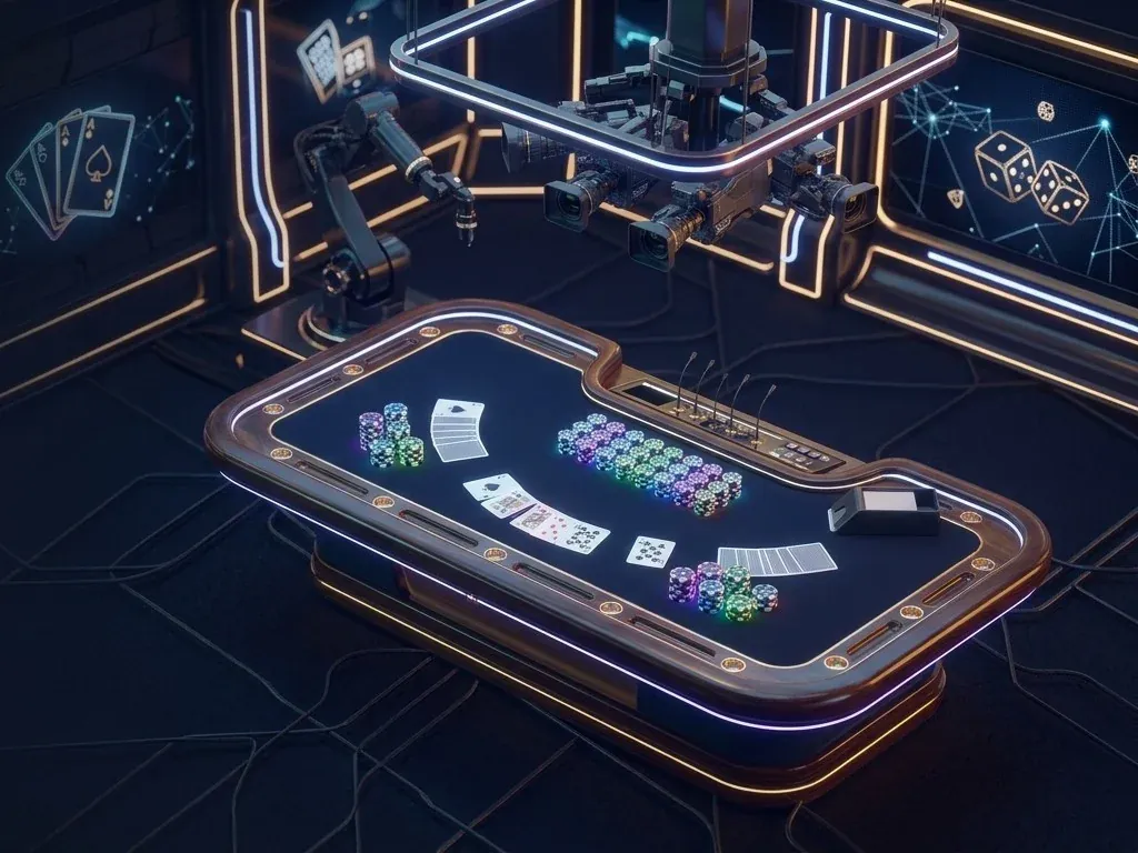 Best Australian online casinos – live dealer casino table with chips